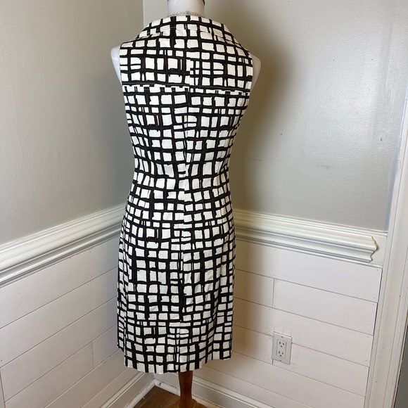 Talbots Abstract Print Button Down Dress 4 FREE SHIP - Picture 3 of 5